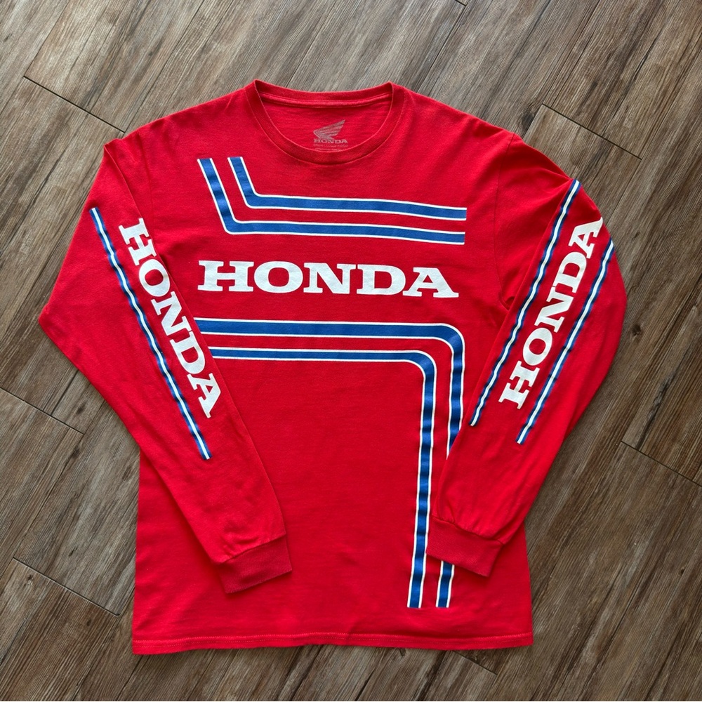 Honda Red Long Sleeve Men's T-Shirt